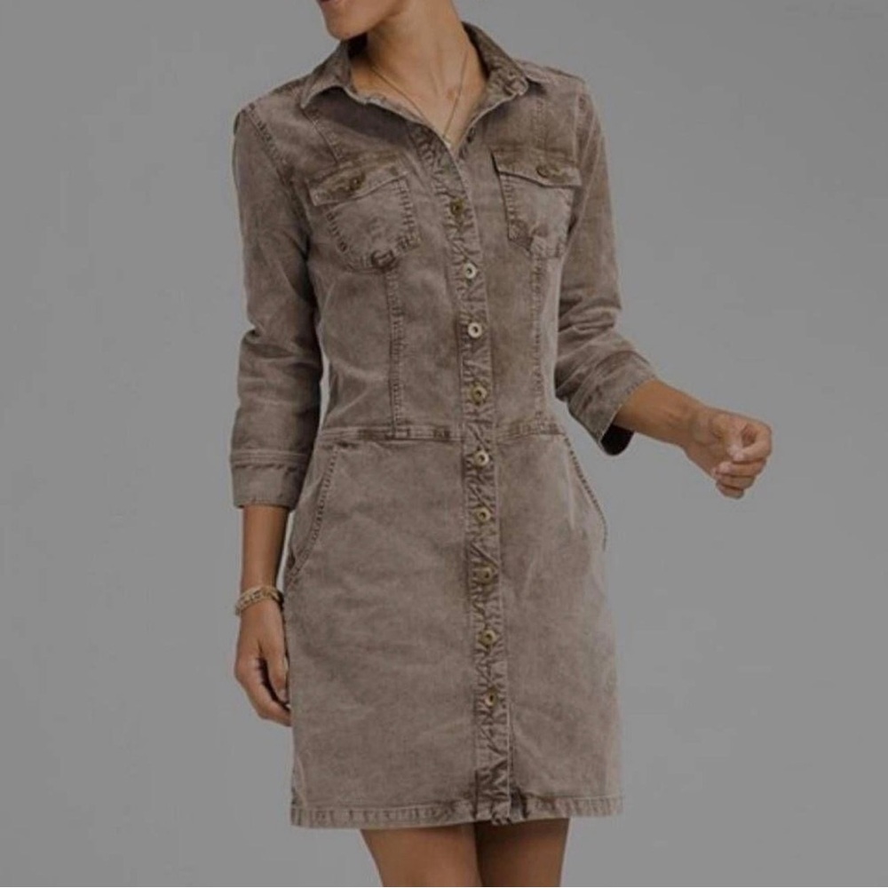 Prana women’s corduroy shirt dress size small